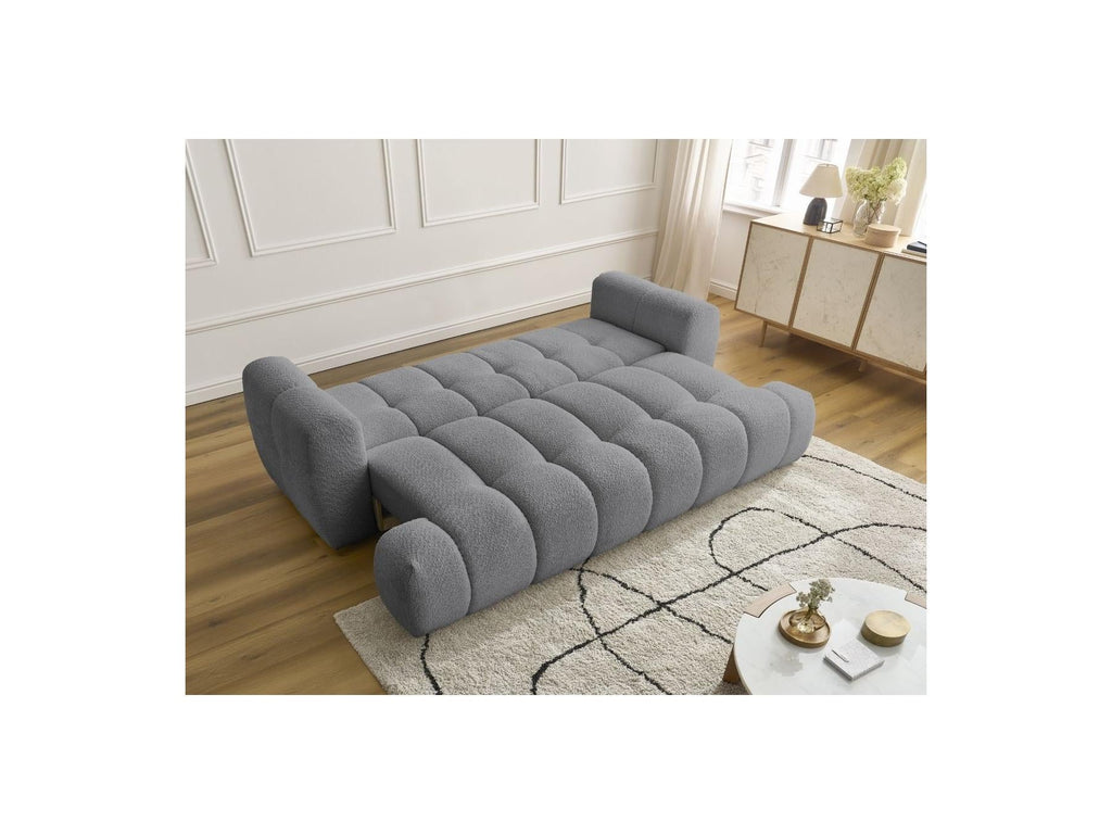 Fuji - Canapé Droit Convertible 3 Places - Tissu Bouclette