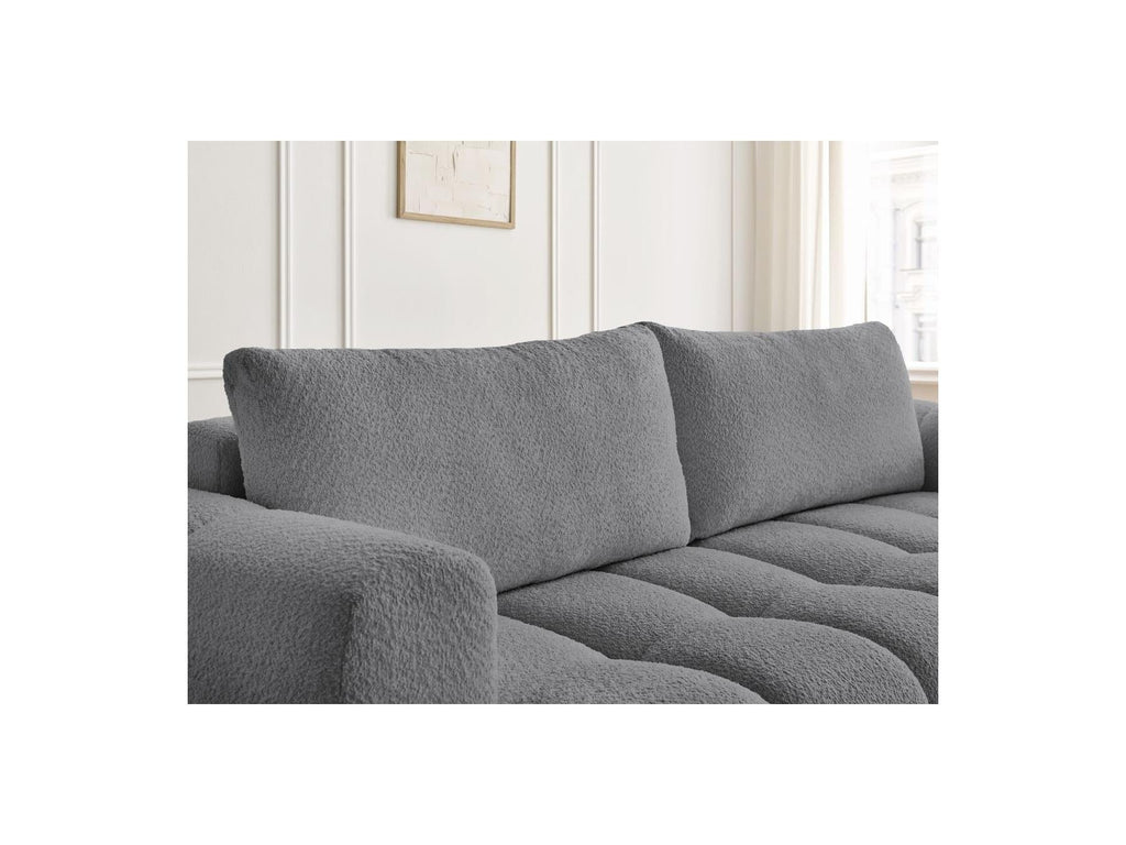 Fuji - Canapé Droit Convertible 3 Places - Tissu Bouclette