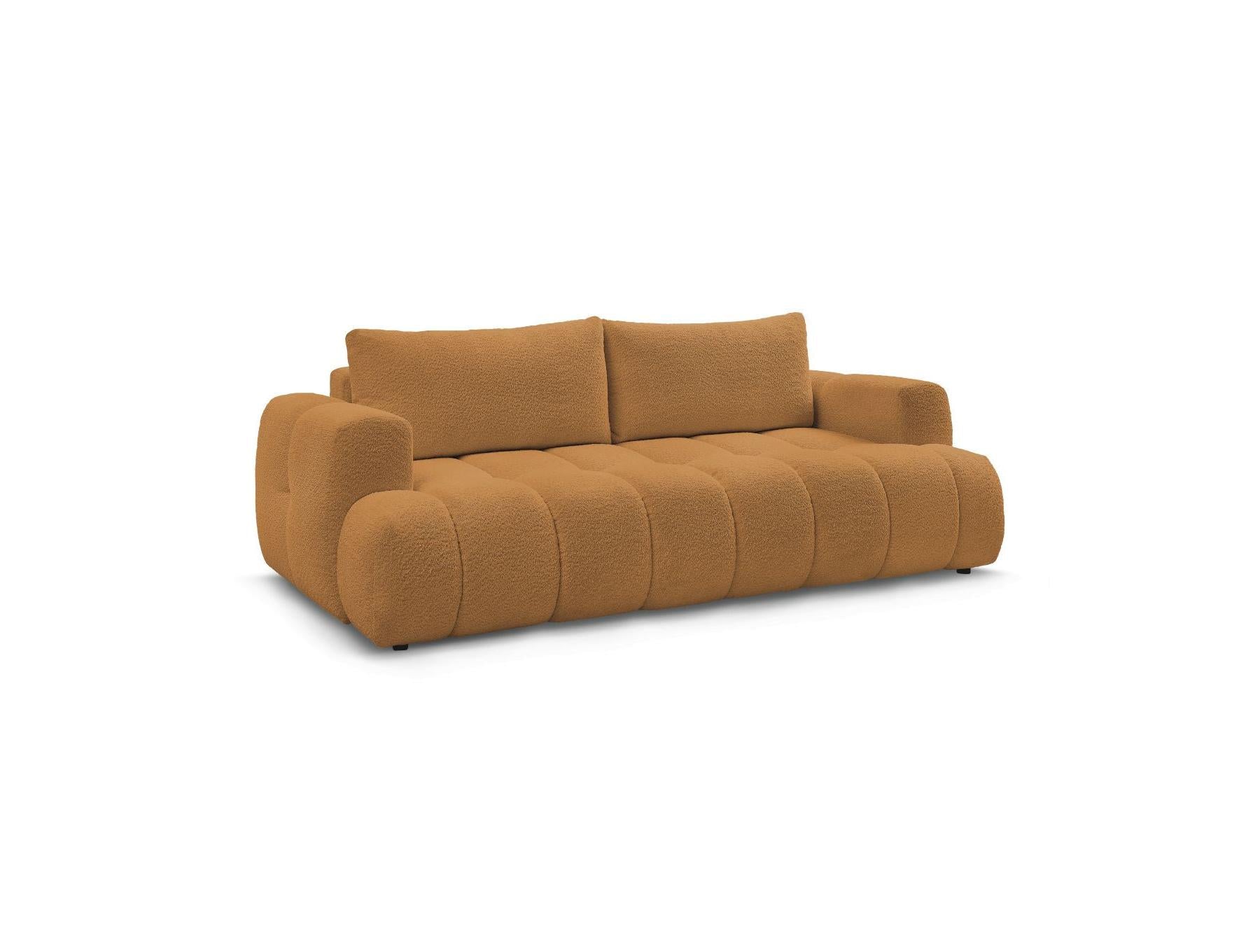 Fuji - Canapé Droit Convertible 3 Places - Tissu Bouclette