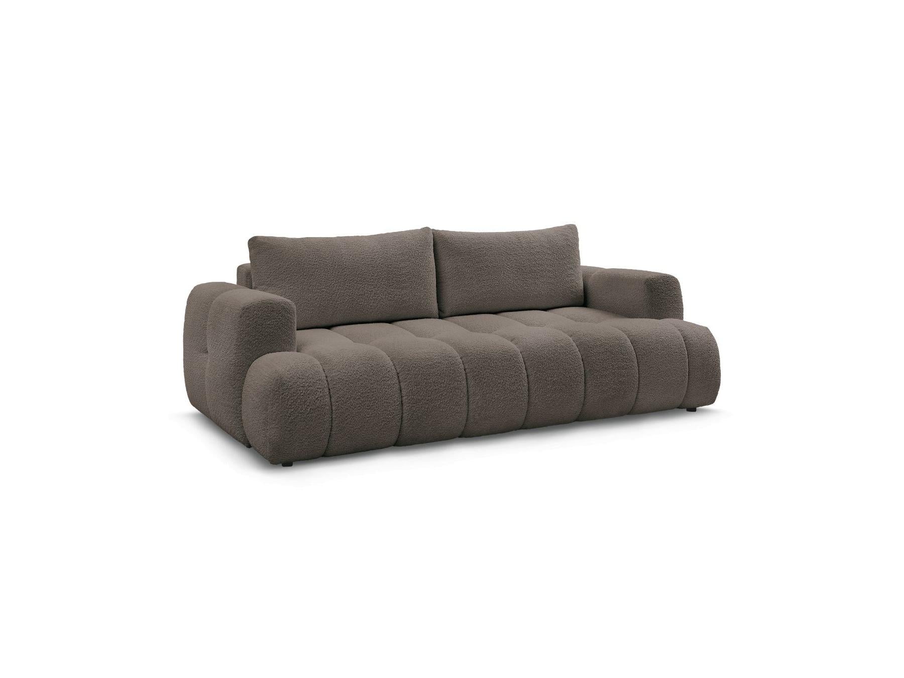 Fuji - Canapé Droit Convertible 3 Places - Tissu Bouclette