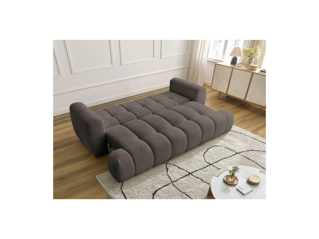 Fuji - Canapé Droit Convertible 3 Places - Tissu Bouclette
