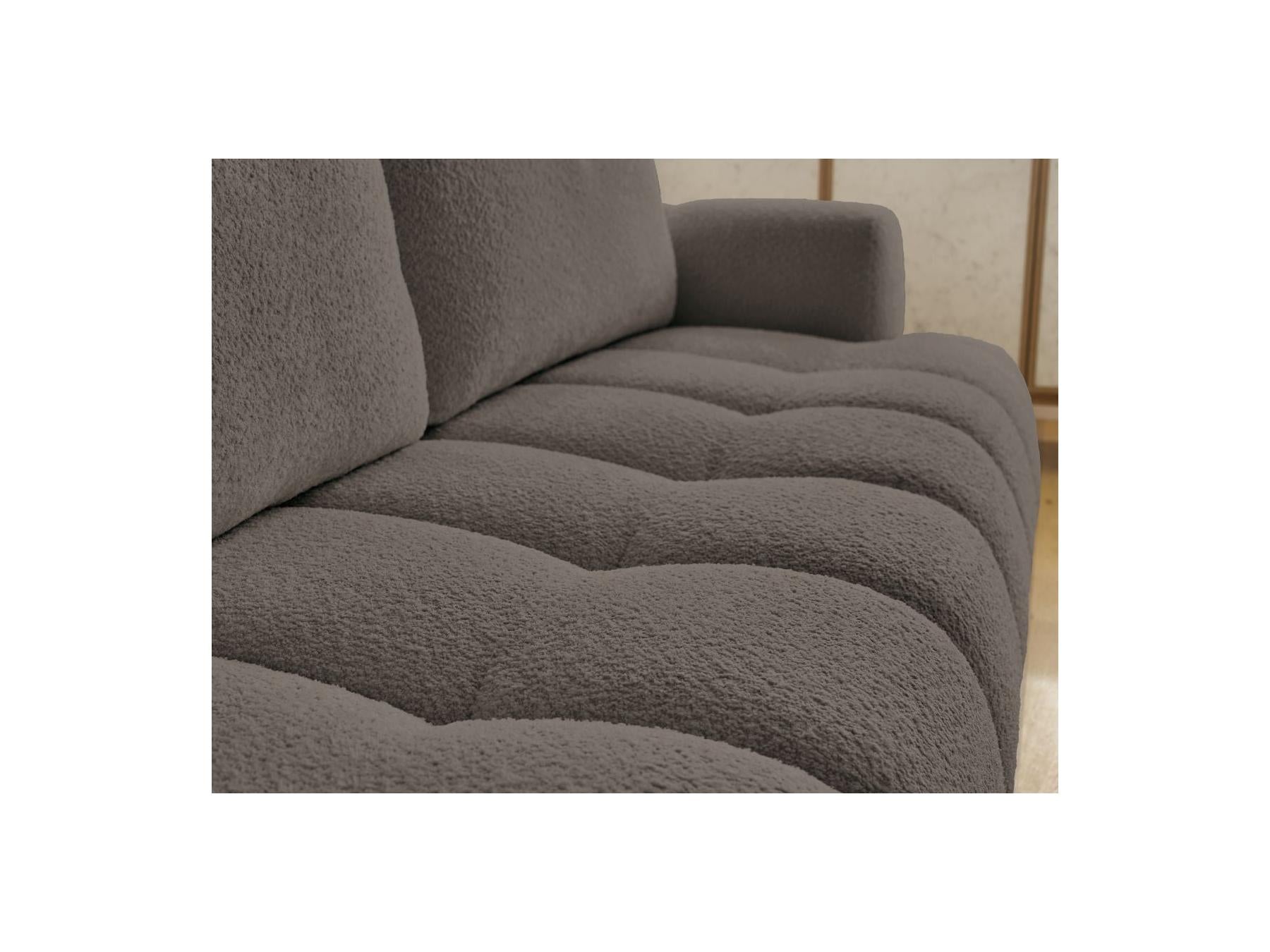 Fuji - Canapé Droit Convertible 3 Places - Tissu Bouclette
