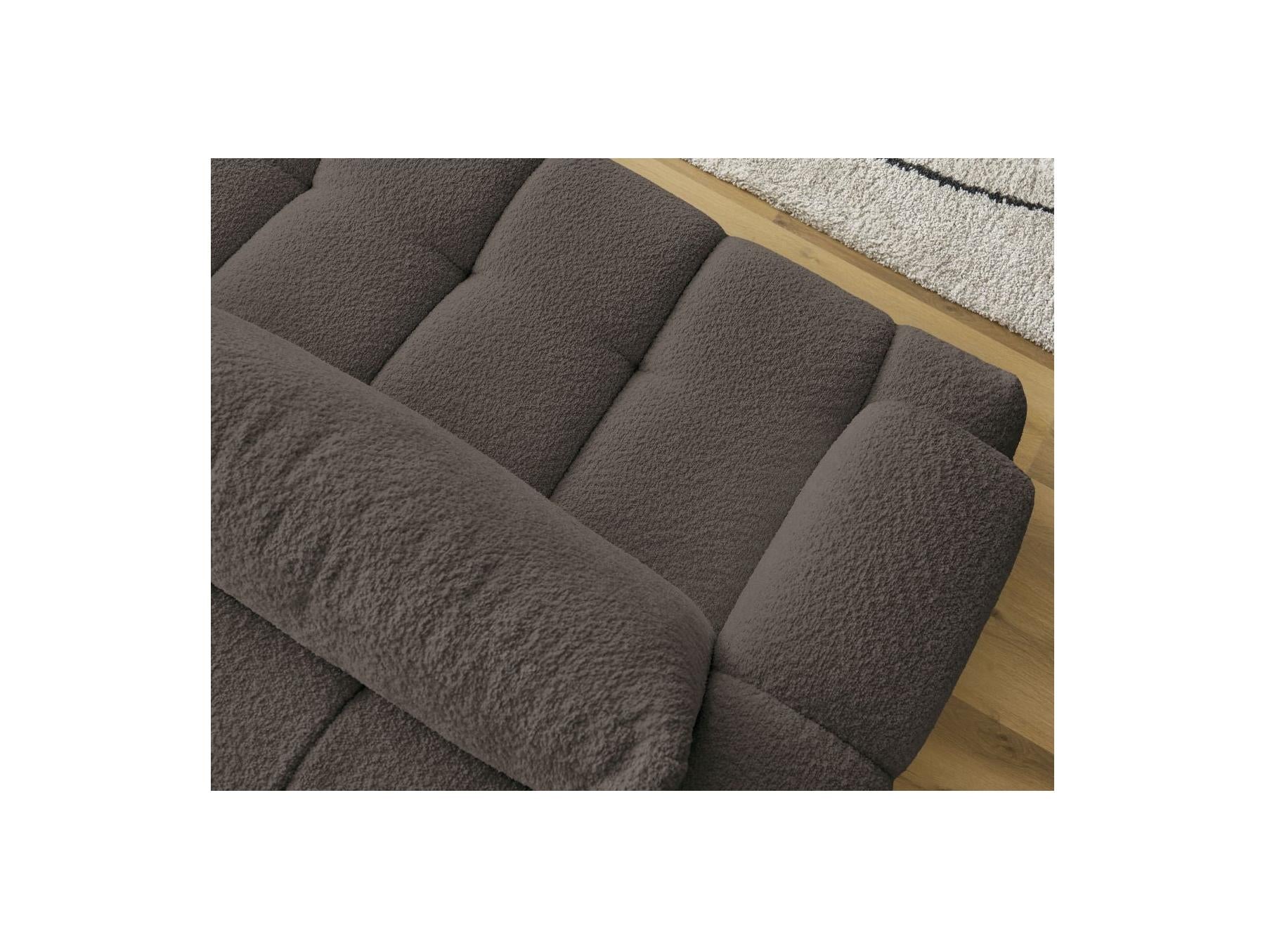 Fuji - Canapé Droit Convertible 3 Places - Tissu Bouclette