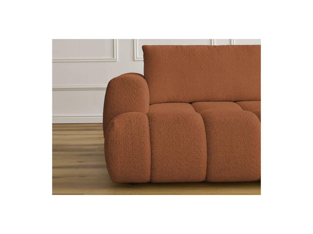 Fuji - Canapé Droit Convertible 3 Places - Tissu Bouclette