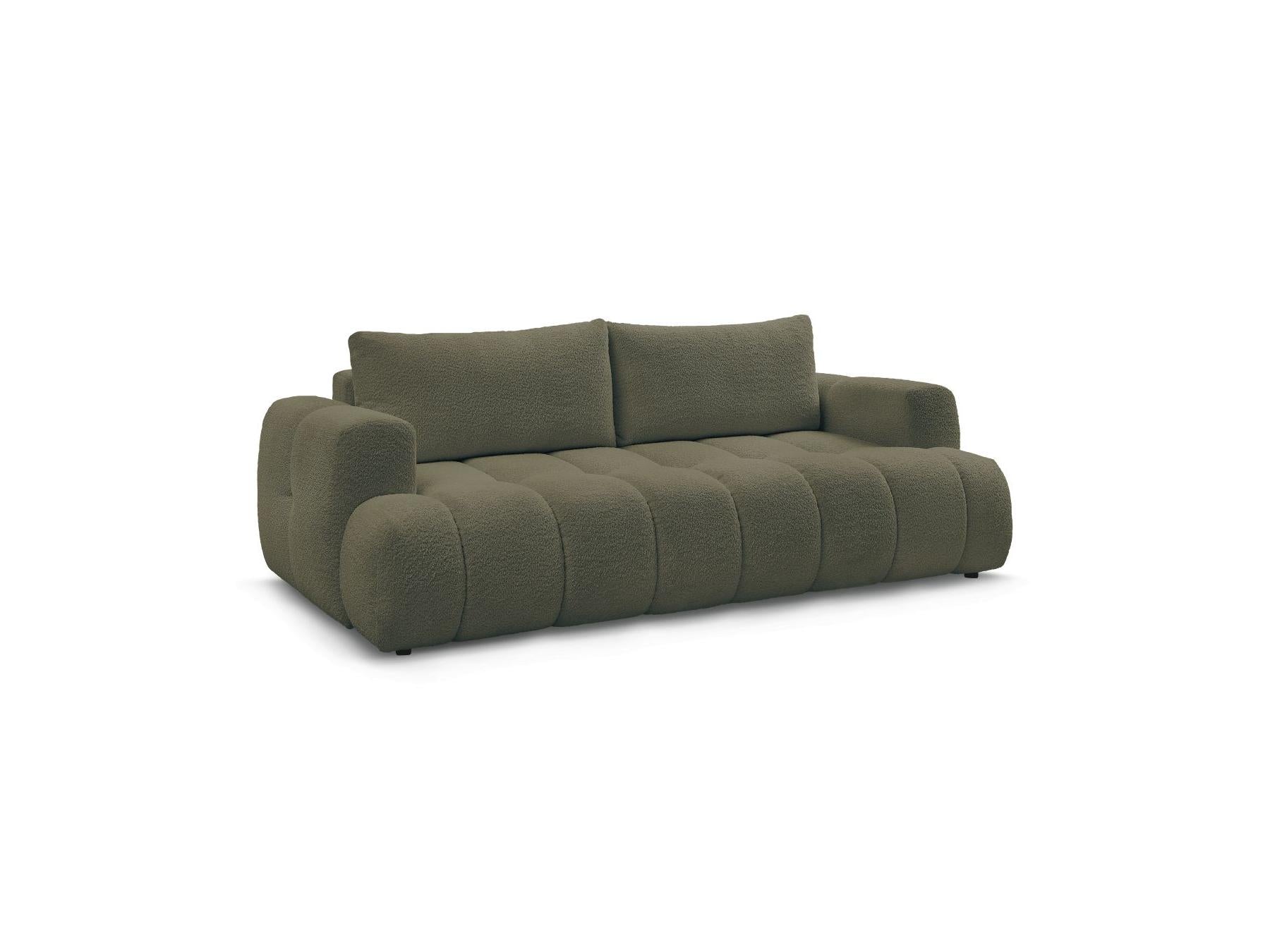 Fuji - Canapé Droit Convertible 3 Places - Tissu Bouclette