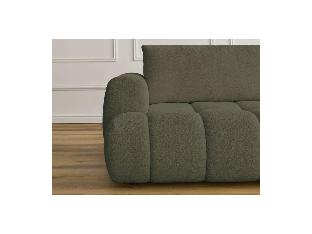 Fuji - Canapé Droit Convertible 3 Places - Tissu Bouclette