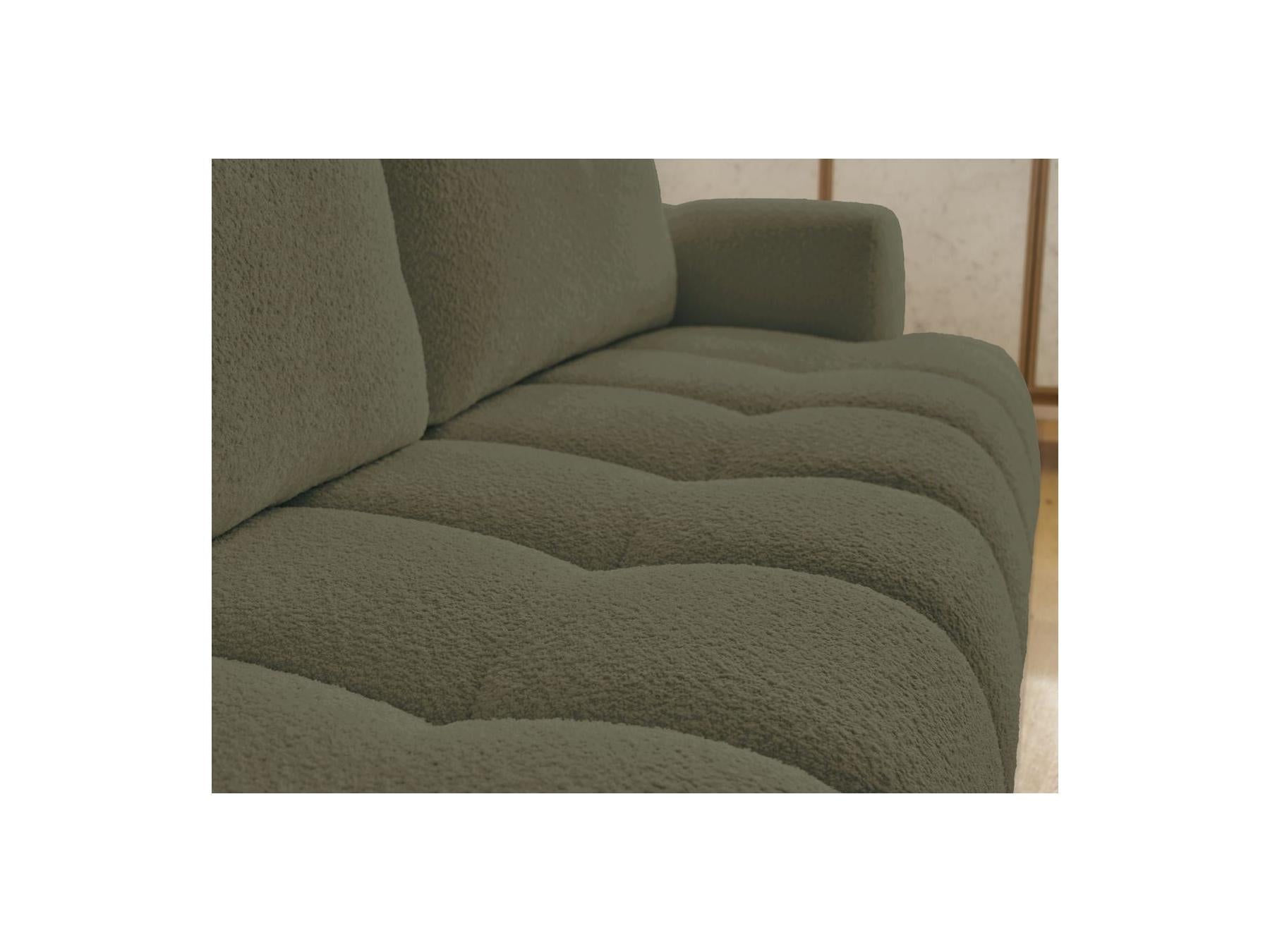 Fuji - Canapé Droit Convertible 3 Places - Tissu Bouclette