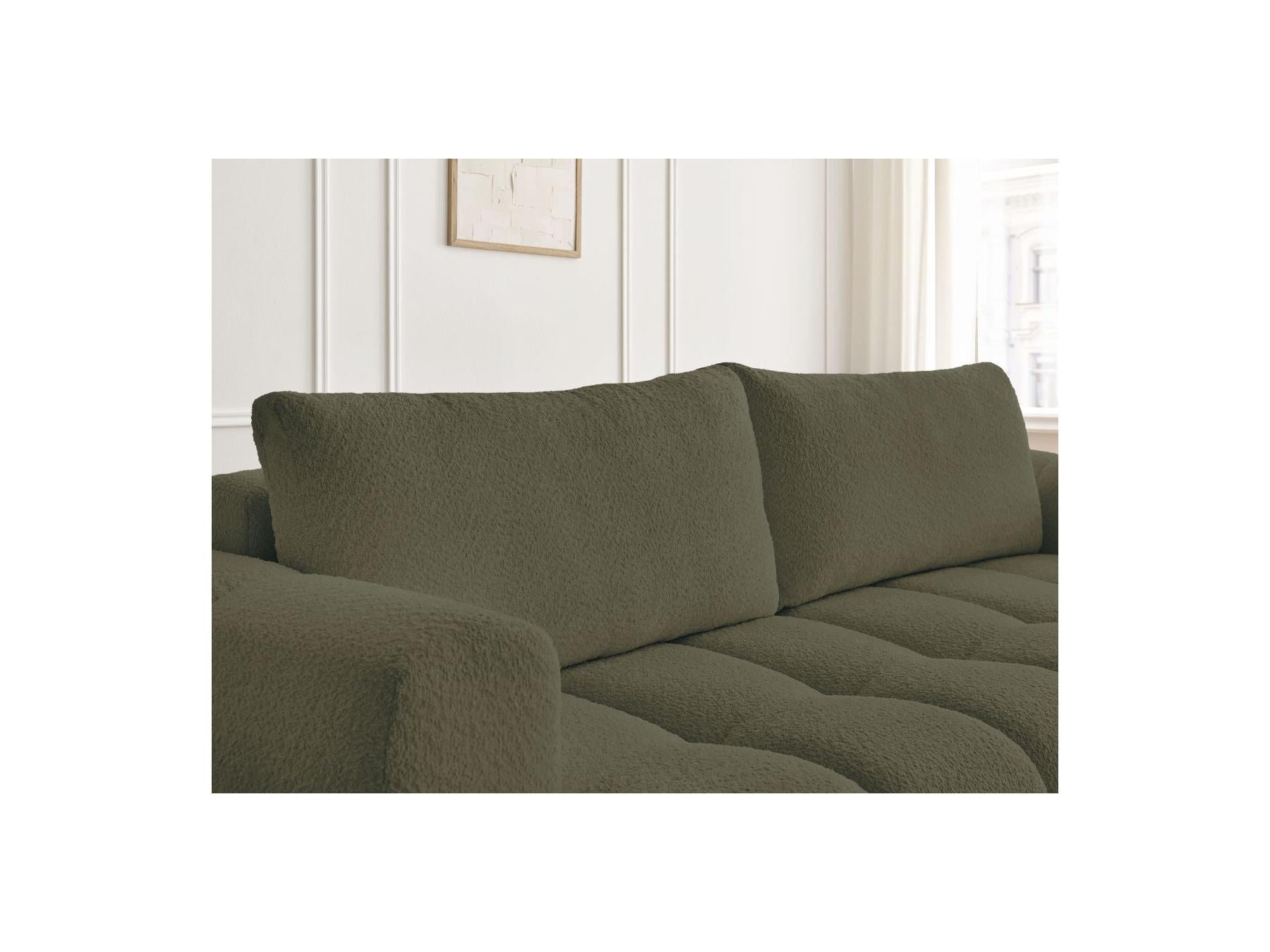 Fuji - Canapé Droit Convertible 3 Places - Tissu Bouclette