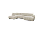 Fuji - Canapé Panoramique Convertible - Tissu Bouclette - Angle Droit