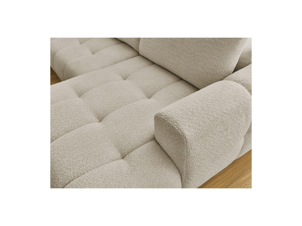 Fuji - Canapé Panoramique Convertible - Tissu Bouclette - Angle Droit