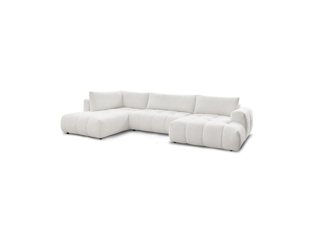 Fuji - Canapé Panoramique Convertible - Tissu Bouclette - Angle Droit