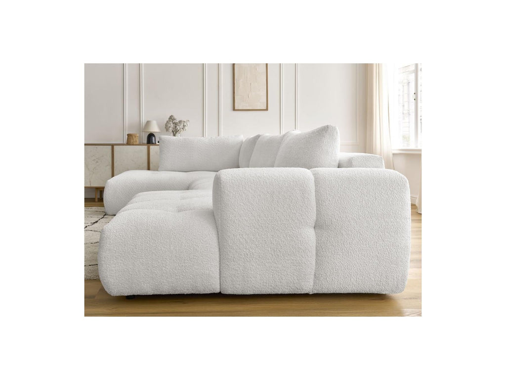 Fuji - Canapé Panoramique Convertible - Tissu Bouclette - Angle Droit