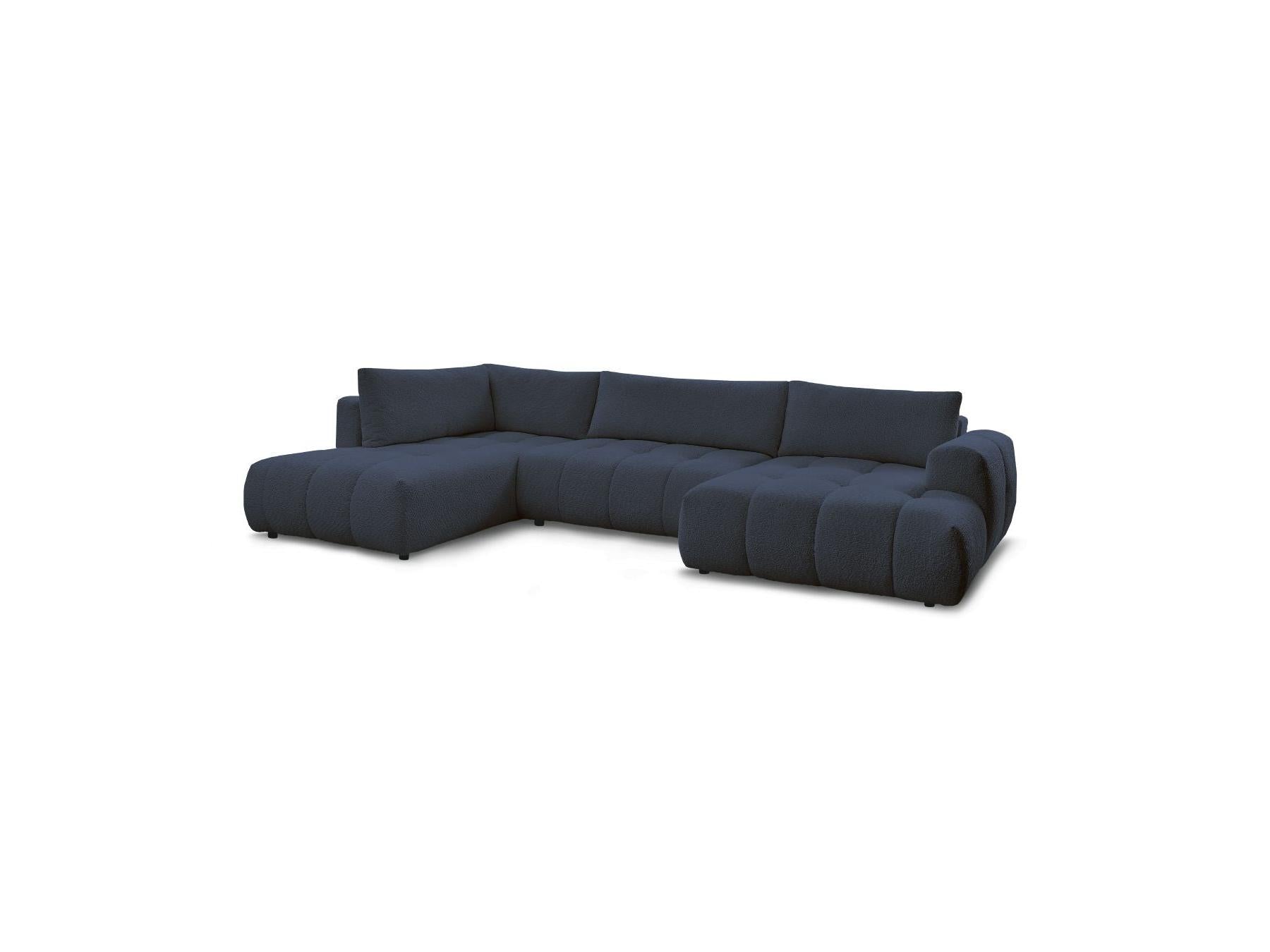 Fuji - Canapé Panoramique Convertible - Tissu Bouclette - Angle Droit