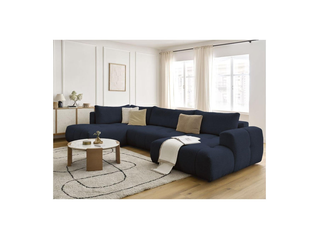 Fuji - Canapé Panoramique Convertible - Tissu Bouclette - Angle Droit