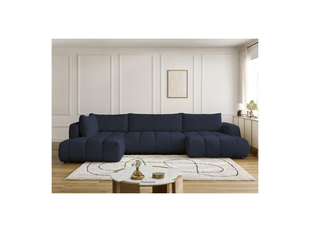 Fuji - Canapé Panoramique Convertible - Tissu Bouclette - Angle Droit