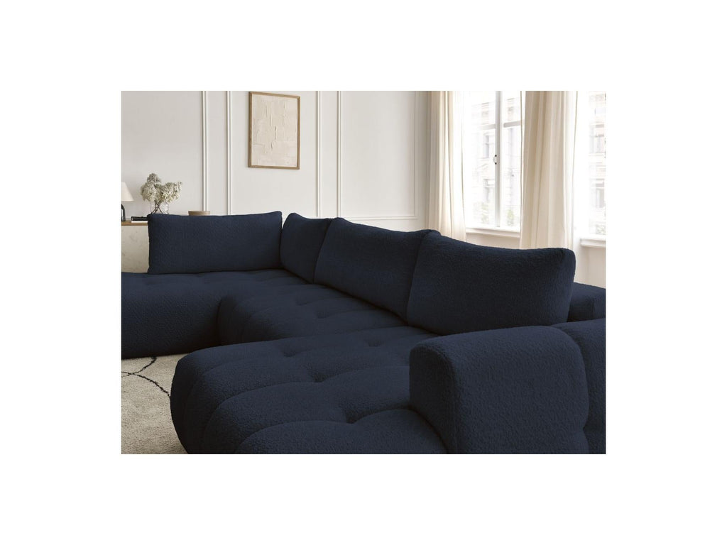 Fuji - Canapé Panoramique Convertible - Tissu Bouclette - Angle Droit
