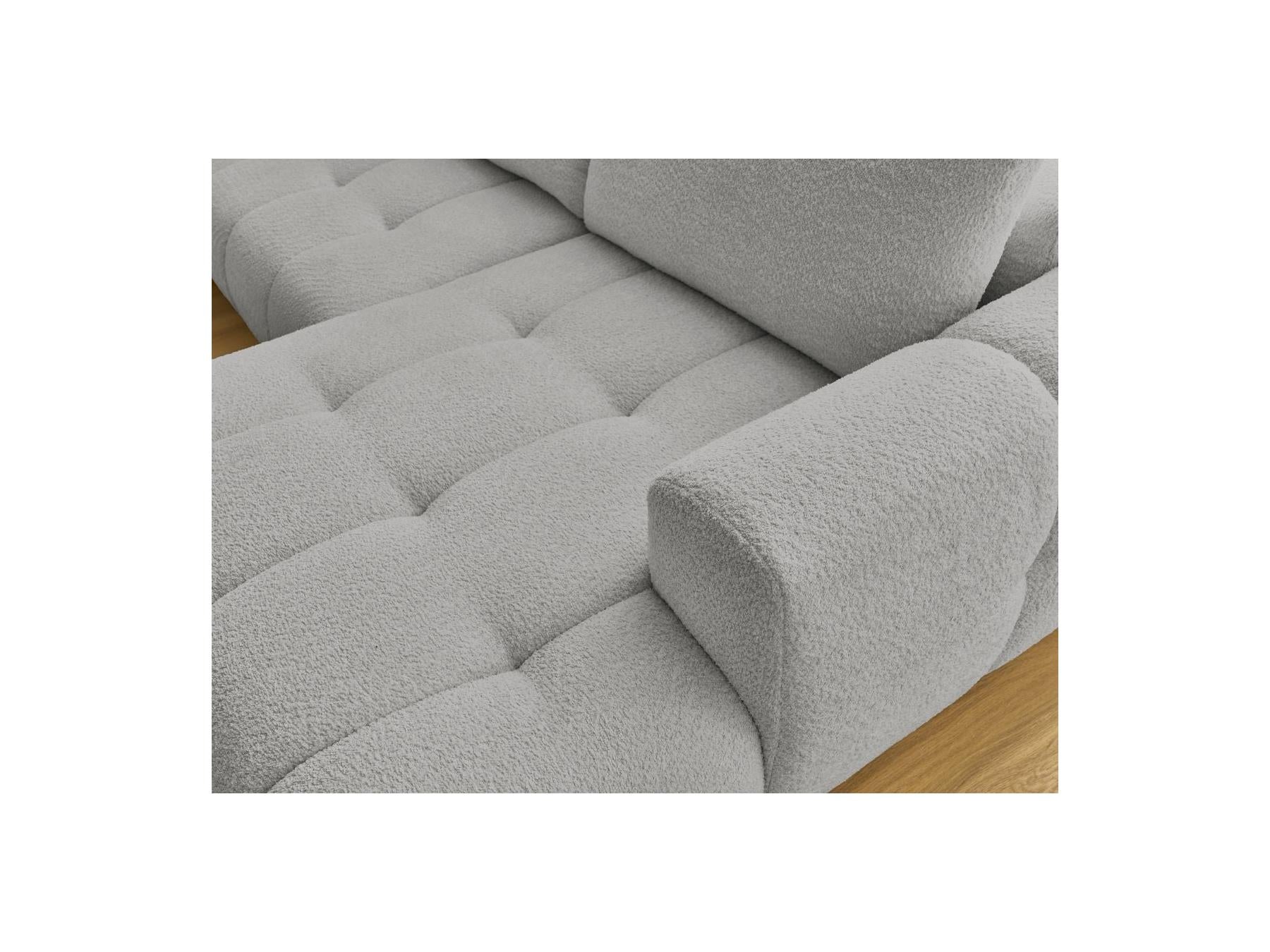 Fuji - Canapé Panoramique Convertible - Tissu Bouclette - Angle Droit