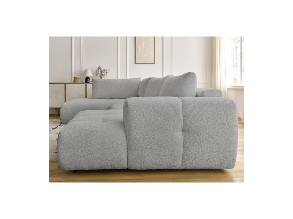 Fuji - Canapé Panoramique Convertible - Tissu Bouclette - Angle Droit