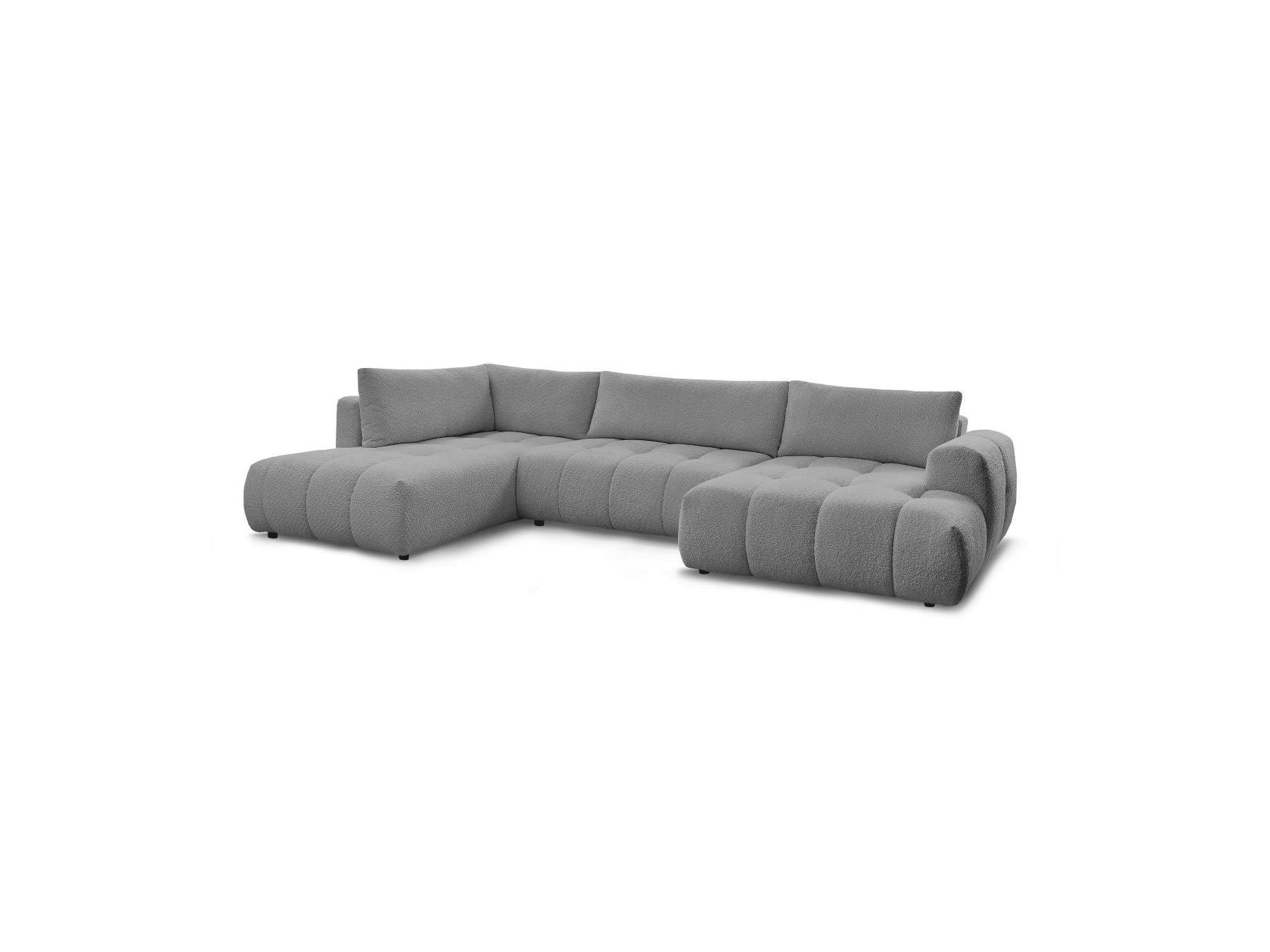 Fuji - Canapé Panoramique Convertible - Tissu Bouclette - Angle Droit