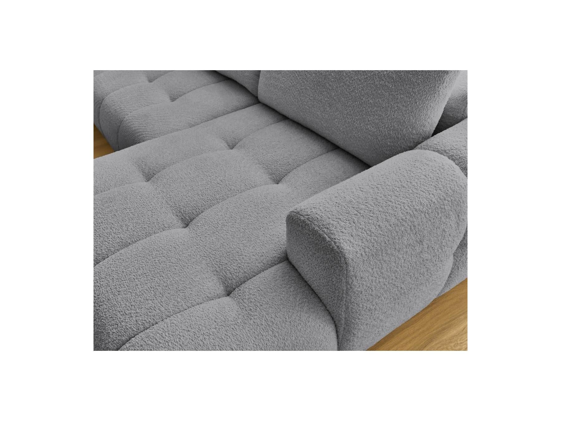 Fuji - Canapé Panoramique Convertible - Tissu Bouclette - Angle Droit