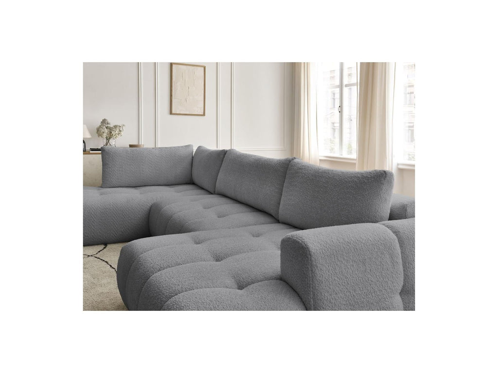 Fuji - Canapé Panoramique Convertible - Tissu Bouclette - Angle Droit