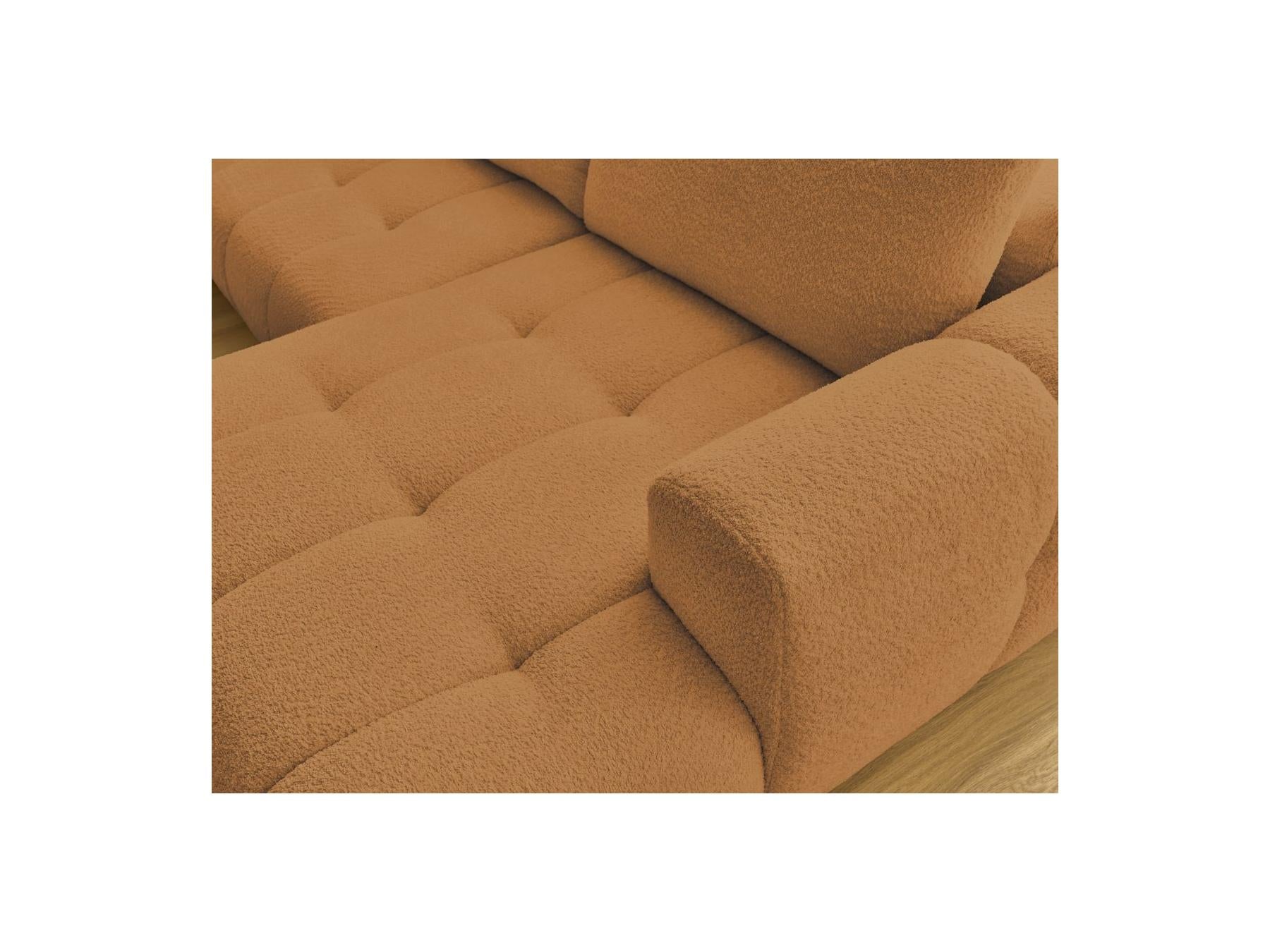 Fuji - Canapé Panoramique Convertible - Tissu Bouclette - Angle Droit