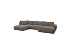 Fuji - Canapé Panoramique Convertible - Tissu Bouclette - Angle Droit