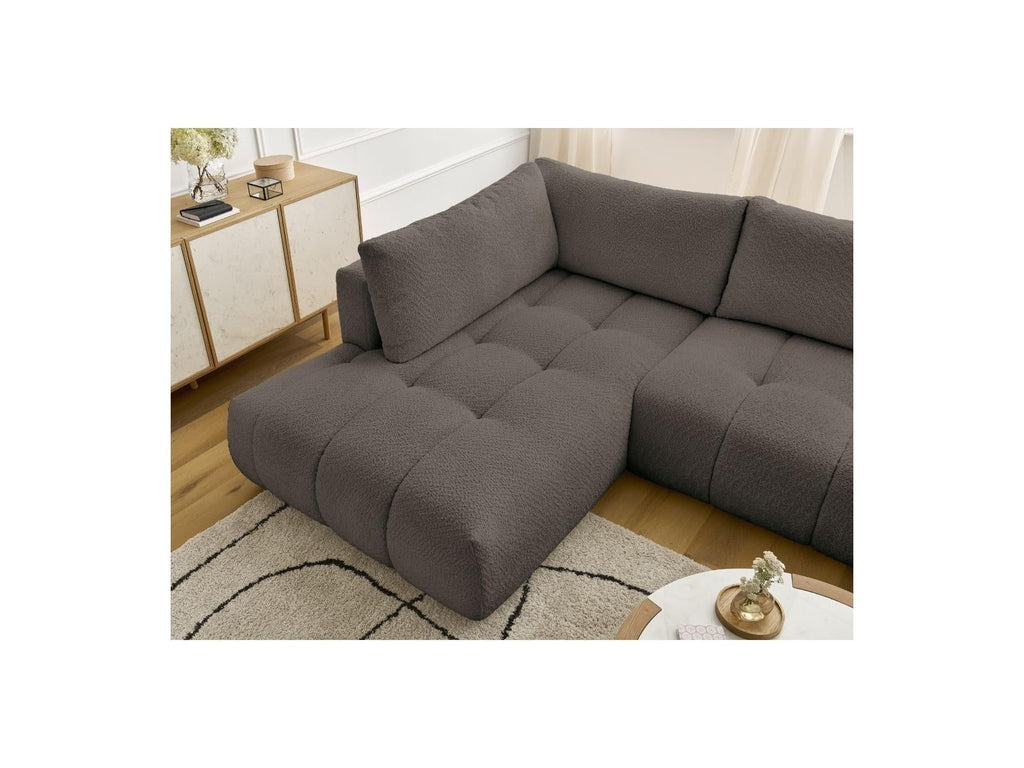 Fuji - Canapé Panoramique Convertible - Tissu Bouclette - Angle Droit