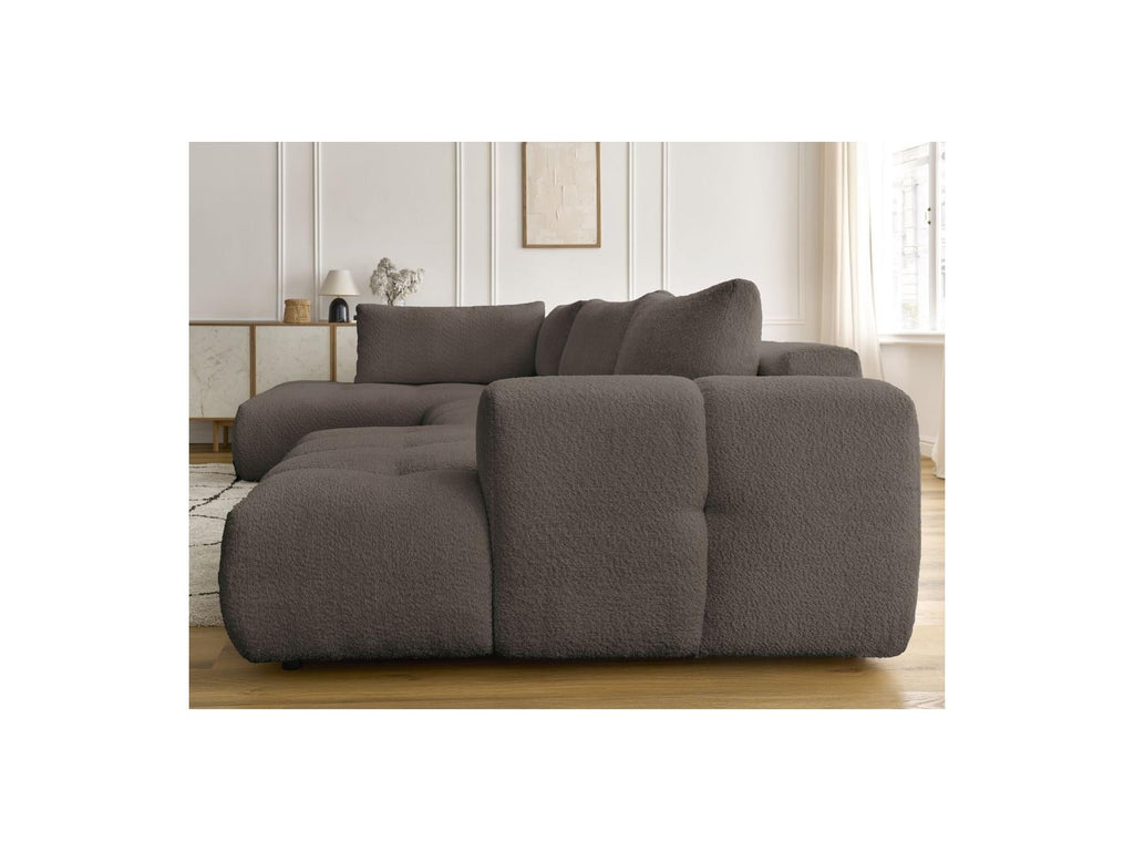 Fuji - Canapé Panoramique Convertible - Tissu Bouclette - Angle Droit