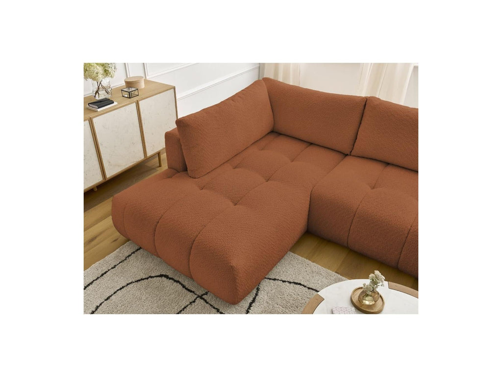 Fuji - Canapé Panoramique Convertible - Tissu Bouclette - Angle Droit