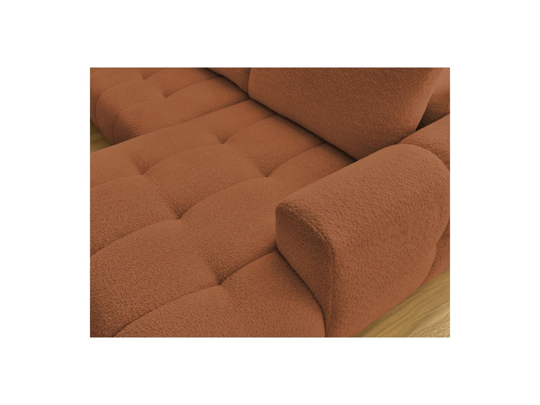 Fuji - Canapé Panoramique Convertible - Tissu Bouclette - Angle Droit