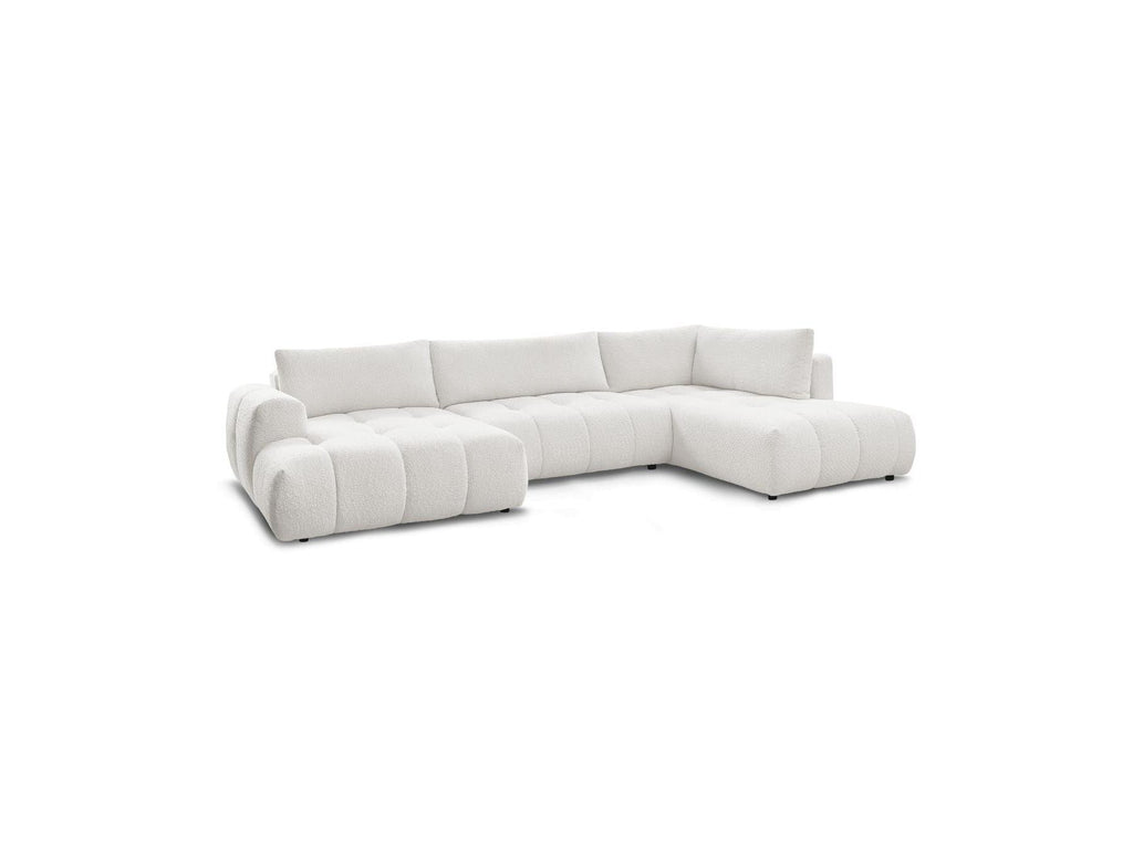 Fuji - Canapé Panoramique Convertible - Tissu Bouclette - Angle Gauche