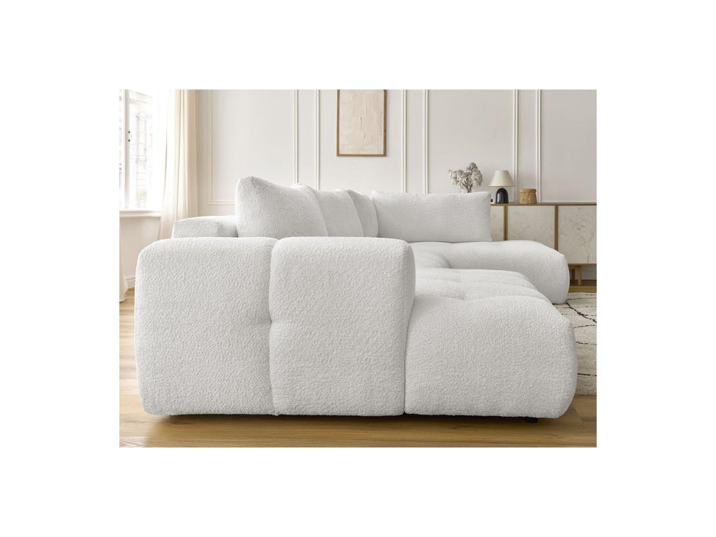 Fuji - Canapé Panoramique Convertible - Tissu Bouclette - Angle Gauche