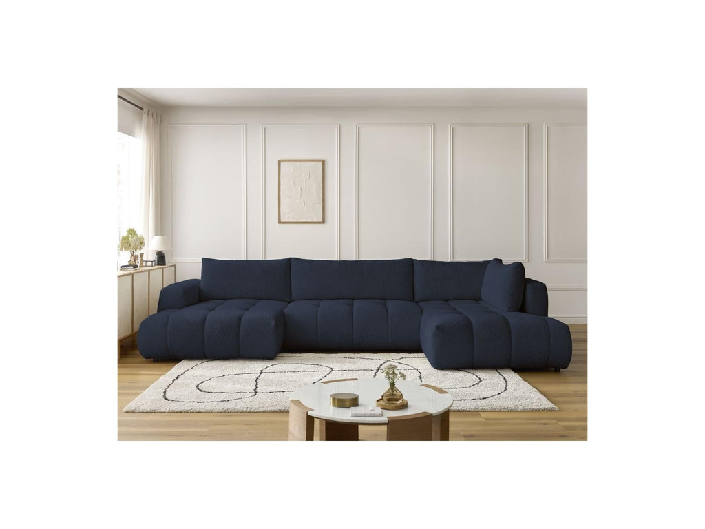 Fuji - Canapé Panoramique Convertible - Tissu Bouclette - Angle Gauche