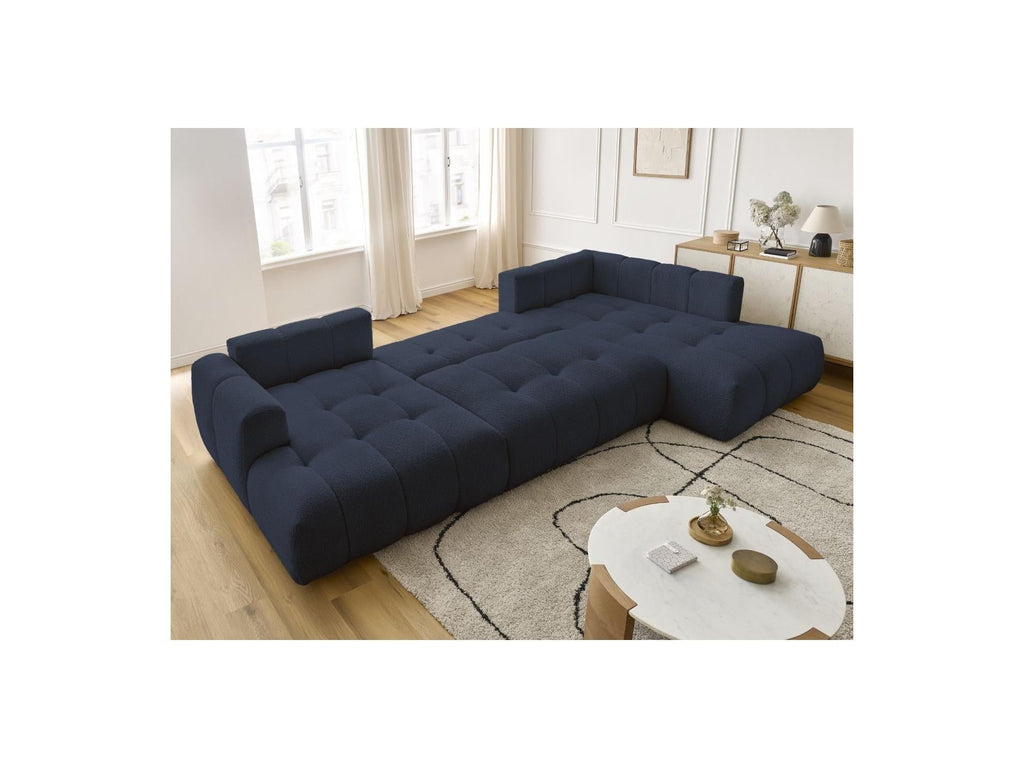 Fuji - Canapé Panoramique Convertible - Tissu Bouclette - Angle Gauche