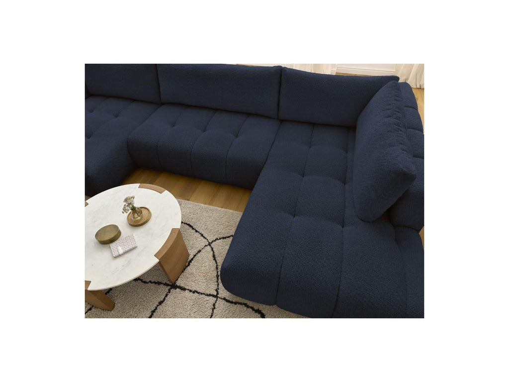 Fuji - Canapé Panoramique Convertible - Tissu Bouclette - Angle Gauche