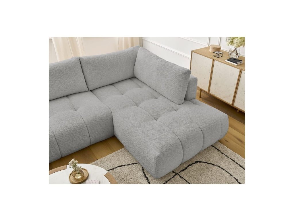 Fuji - Canapé Panoramique Convertible - Tissu Bouclette - Angle Gauche