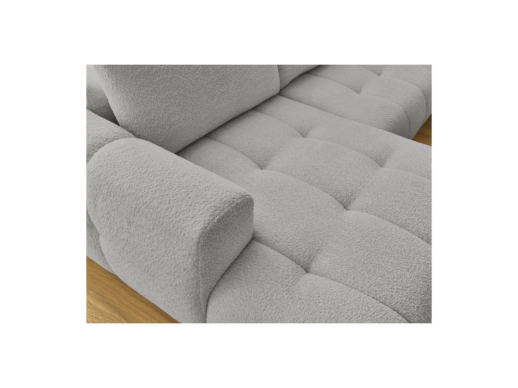 Fuji - Canapé Panoramique Convertible - Tissu Bouclette - Angle Gauche