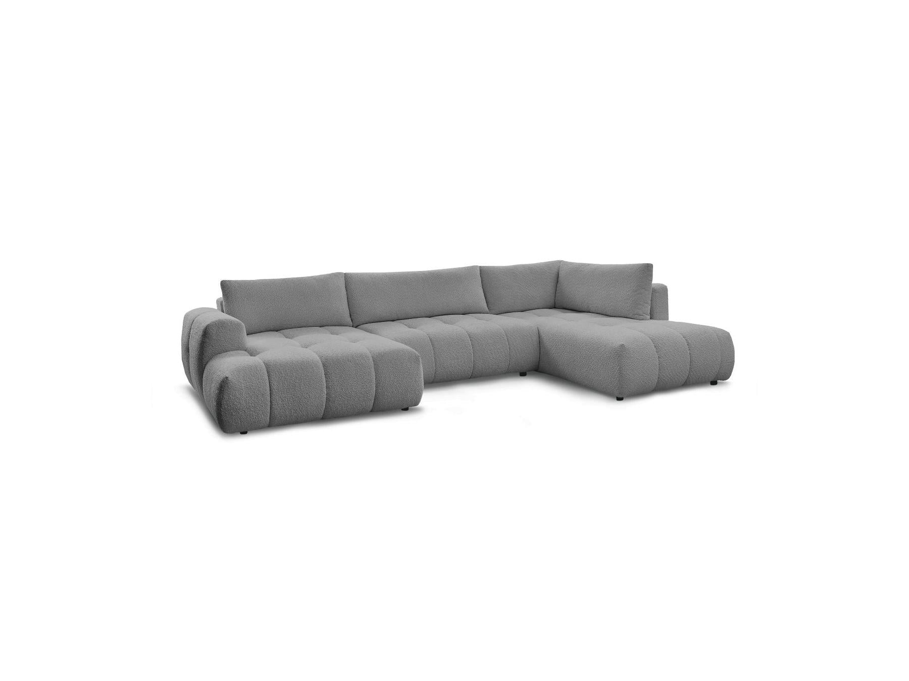 Fuji - Canapé Panoramique Convertible - Tissu Bouclette - Angle Gauche