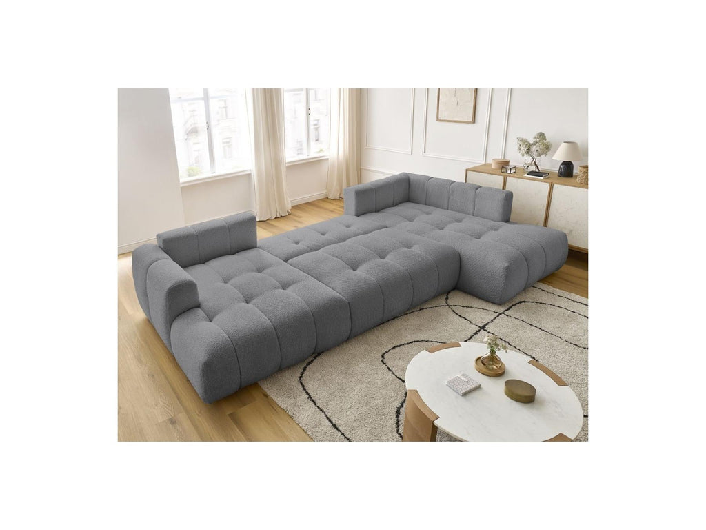 Fuji - Canapé Panoramique Convertible - Tissu Bouclette - Angle Gauche