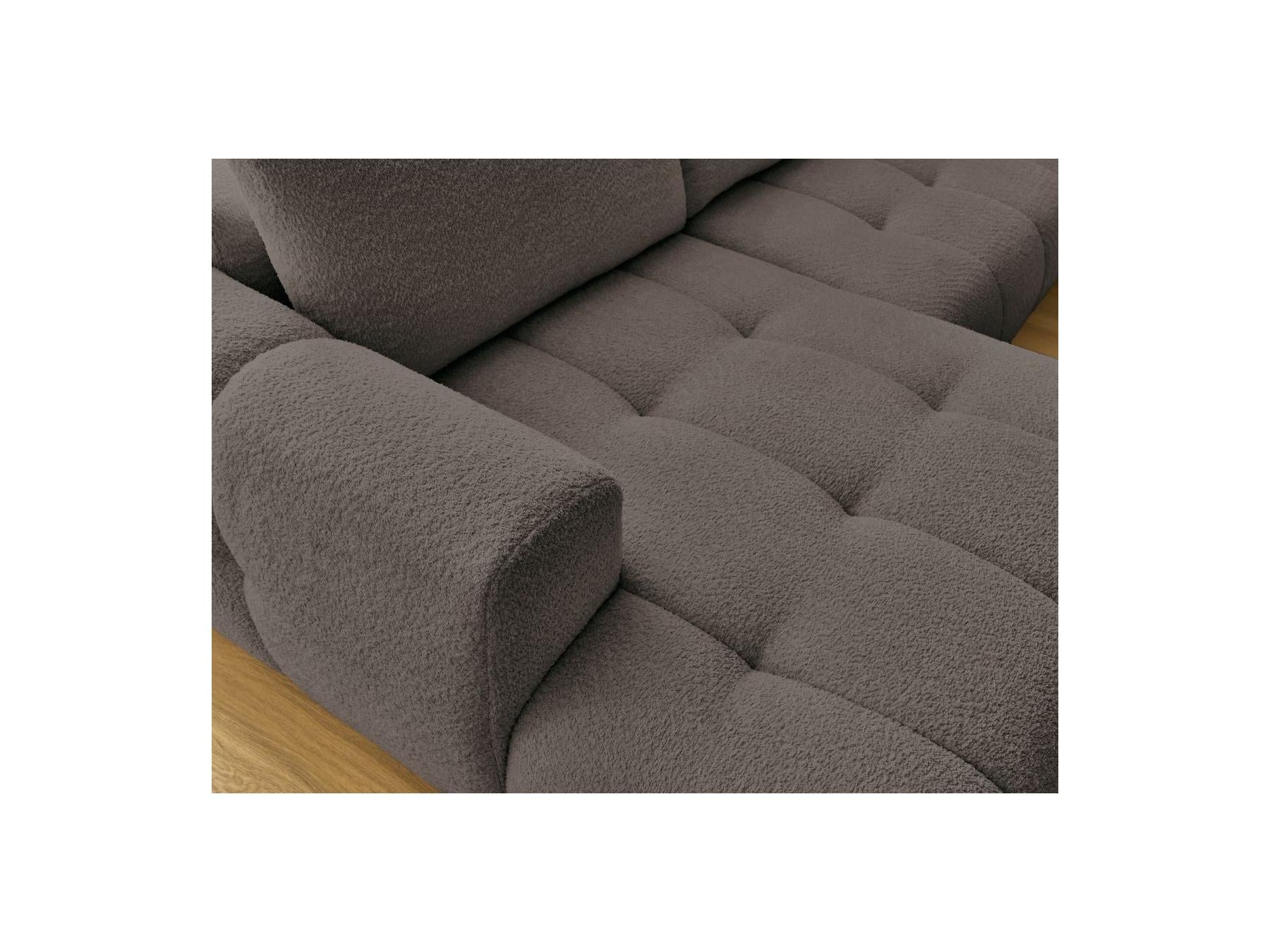Fuji - Canapé Panoramique Convertible - Tissu Bouclette - Angle Gauche