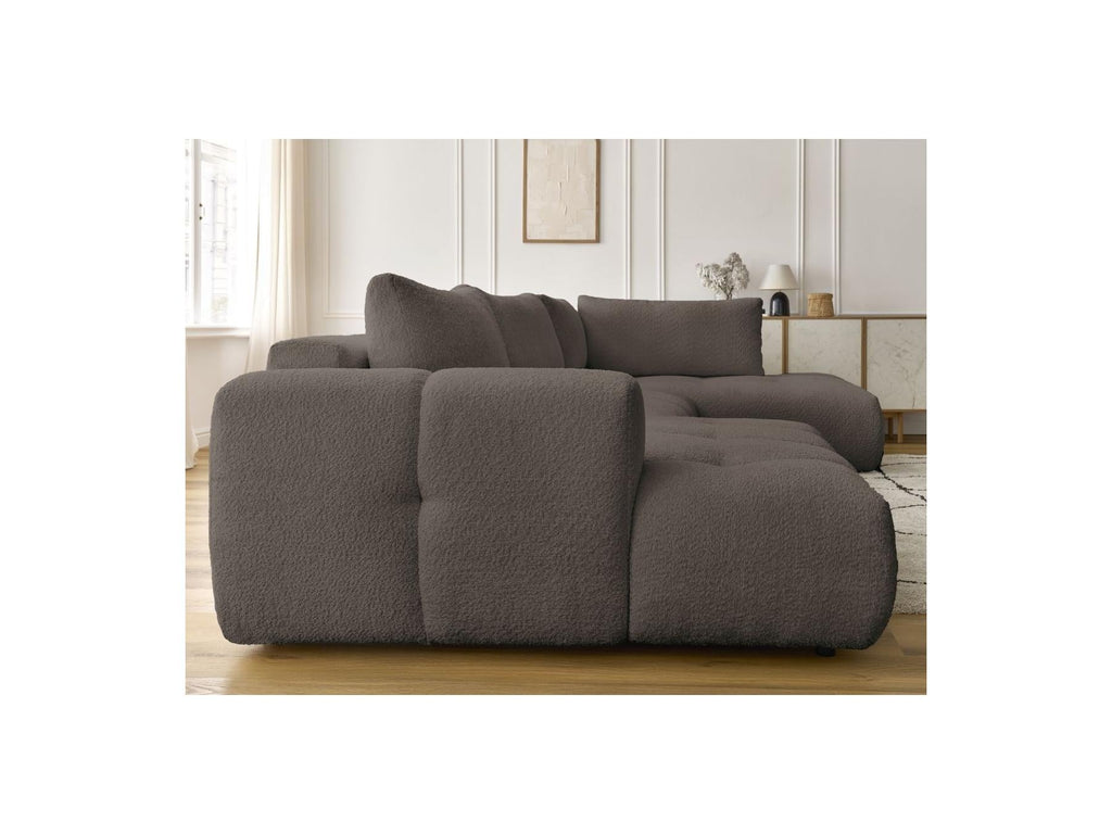 Fuji - Canapé Panoramique Convertible - Tissu Bouclette - Angle Gauche