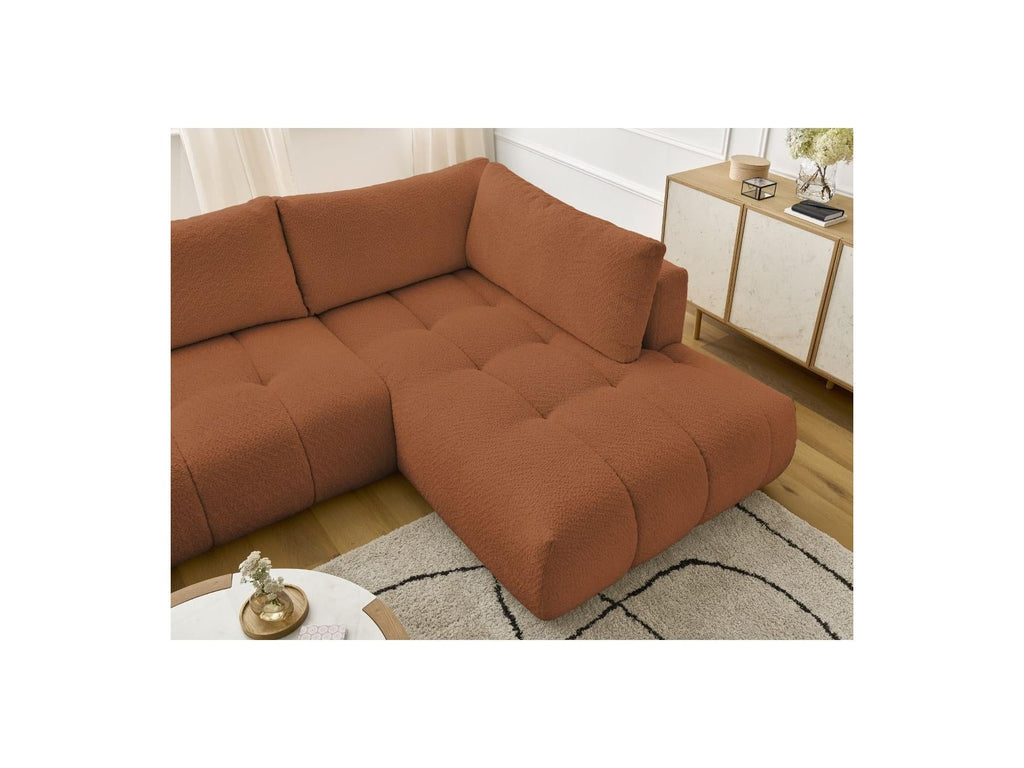 Fuji - Canapé Panoramique Convertible - Tissu Bouclette - Angle Gauche