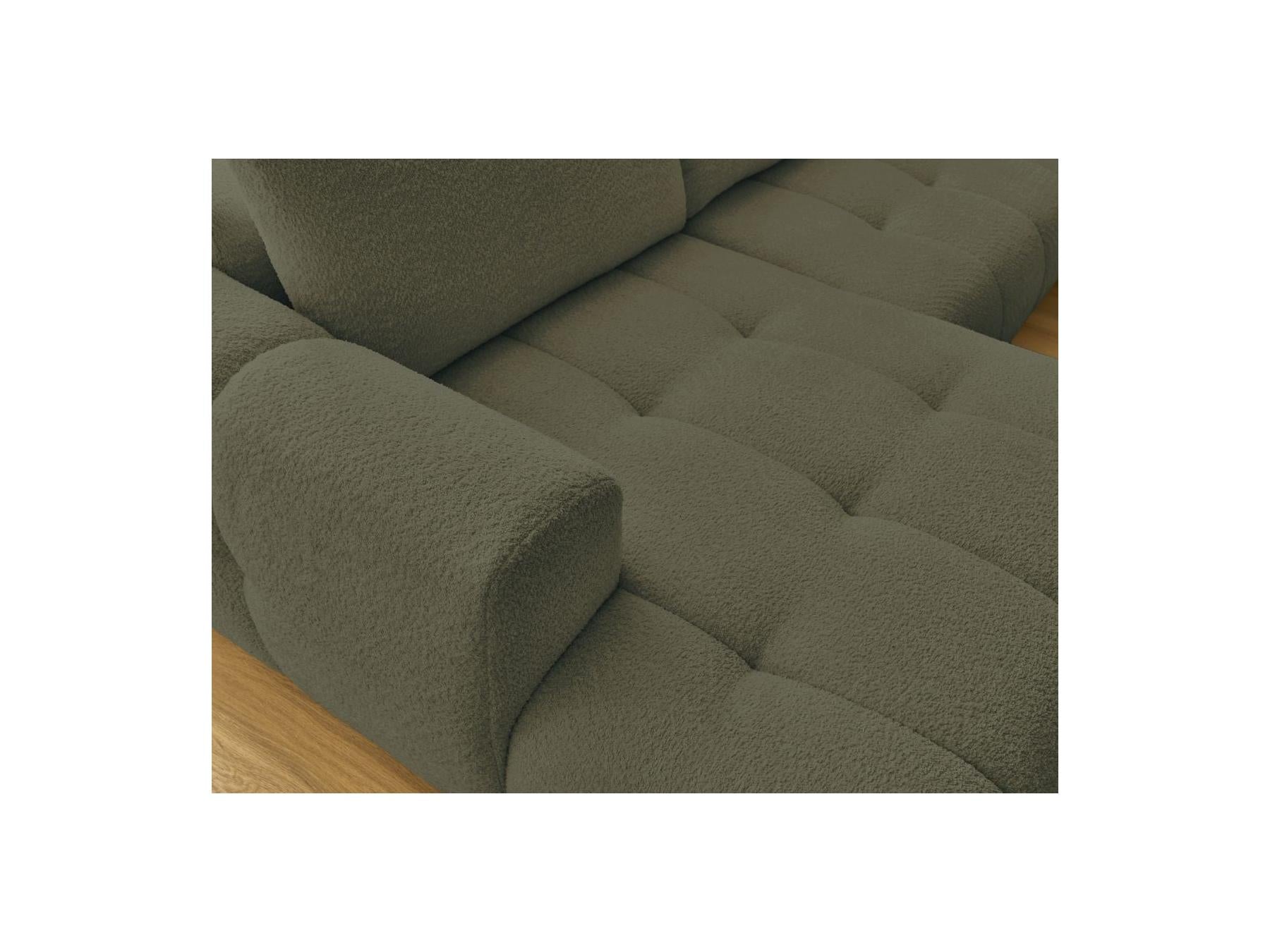 Fuji - Canapé Panoramique Convertible - Tissu Bouclette - Angle Gauche