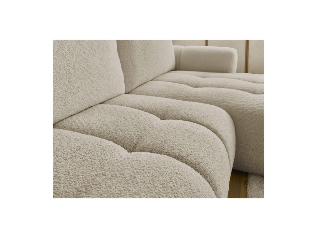 Fuji - Canapé D'Angle Convertible - Tissu Bouclette - Angle Droit