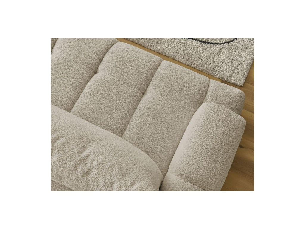 Fuji - Canapé D'Angle Convertible - Tissu Bouclette - Angle Droit
