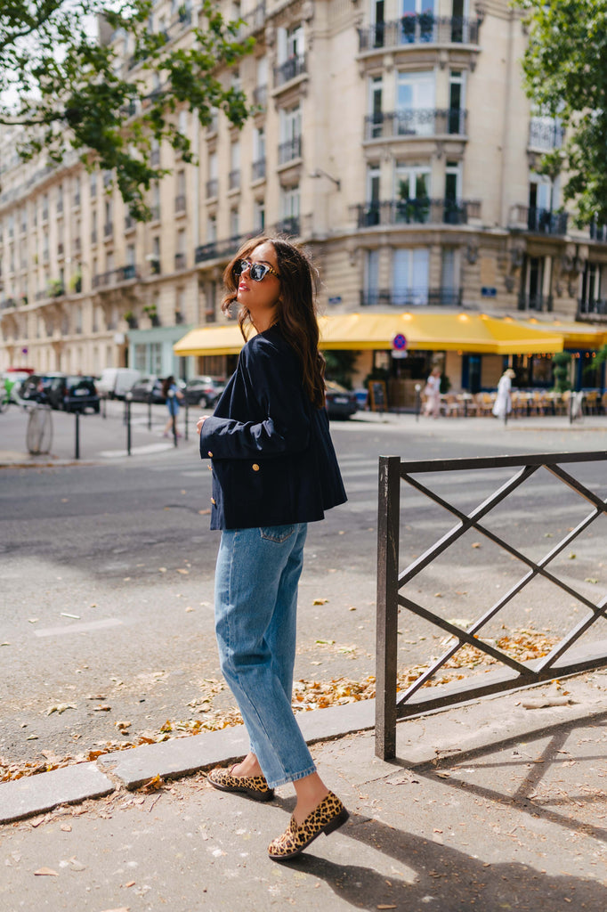 Veste Charonne Gabardine Marine