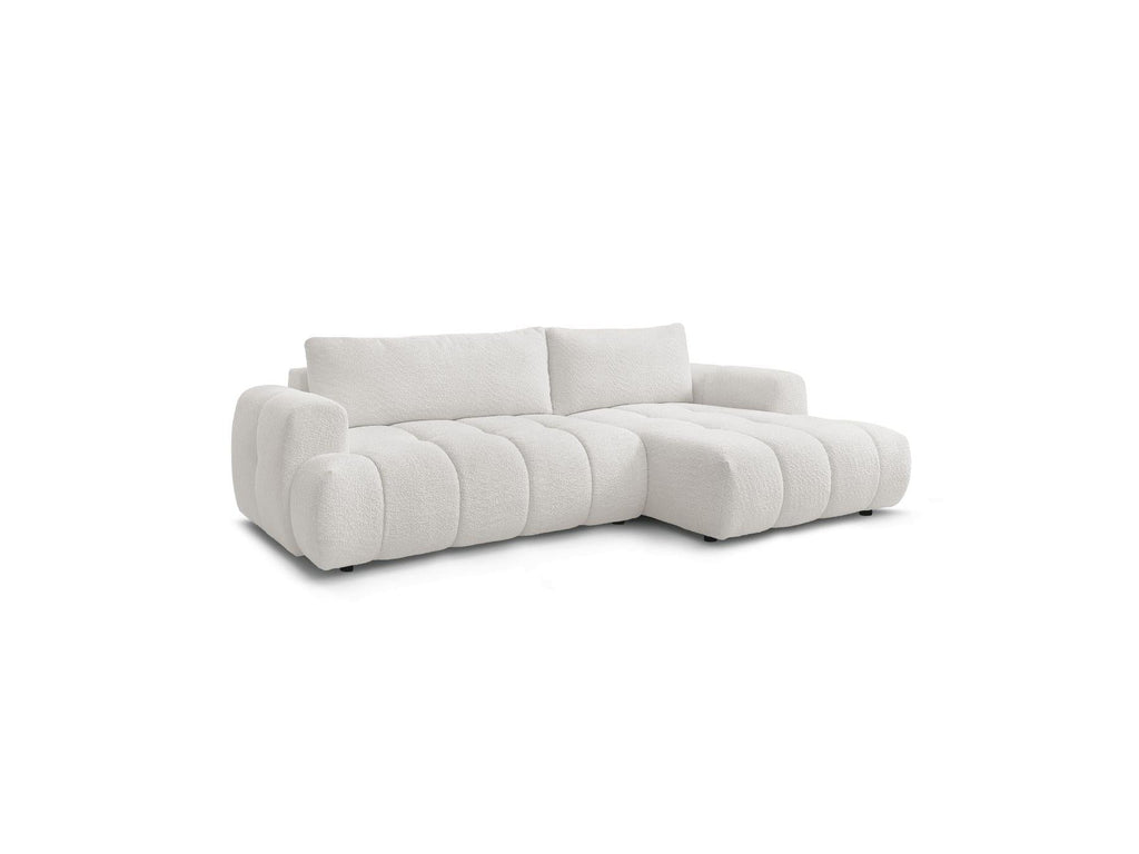 Fuji - Canapé D'Angle Convertible - Tissu Bouclette - Angle Droit
