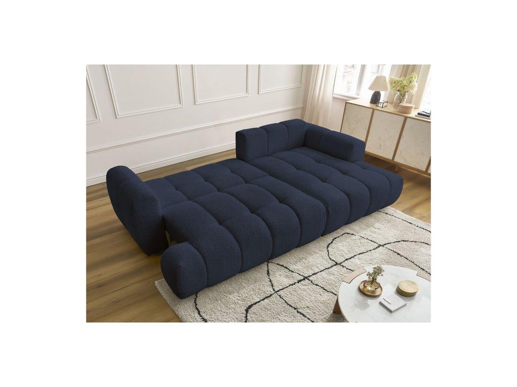 Fuji - Canapé D'Angle Convertible - Tissu Bouclette - Angle Droit