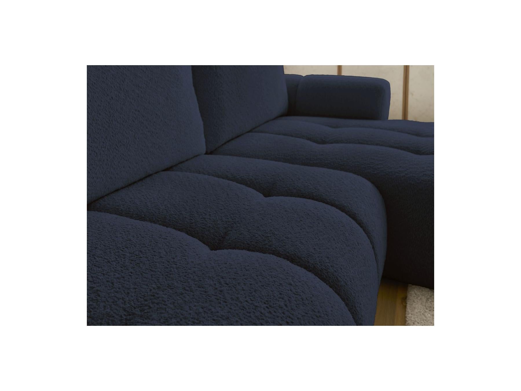 Fuji - Canapé D'Angle Convertible - Tissu Bouclette - Angle Droit